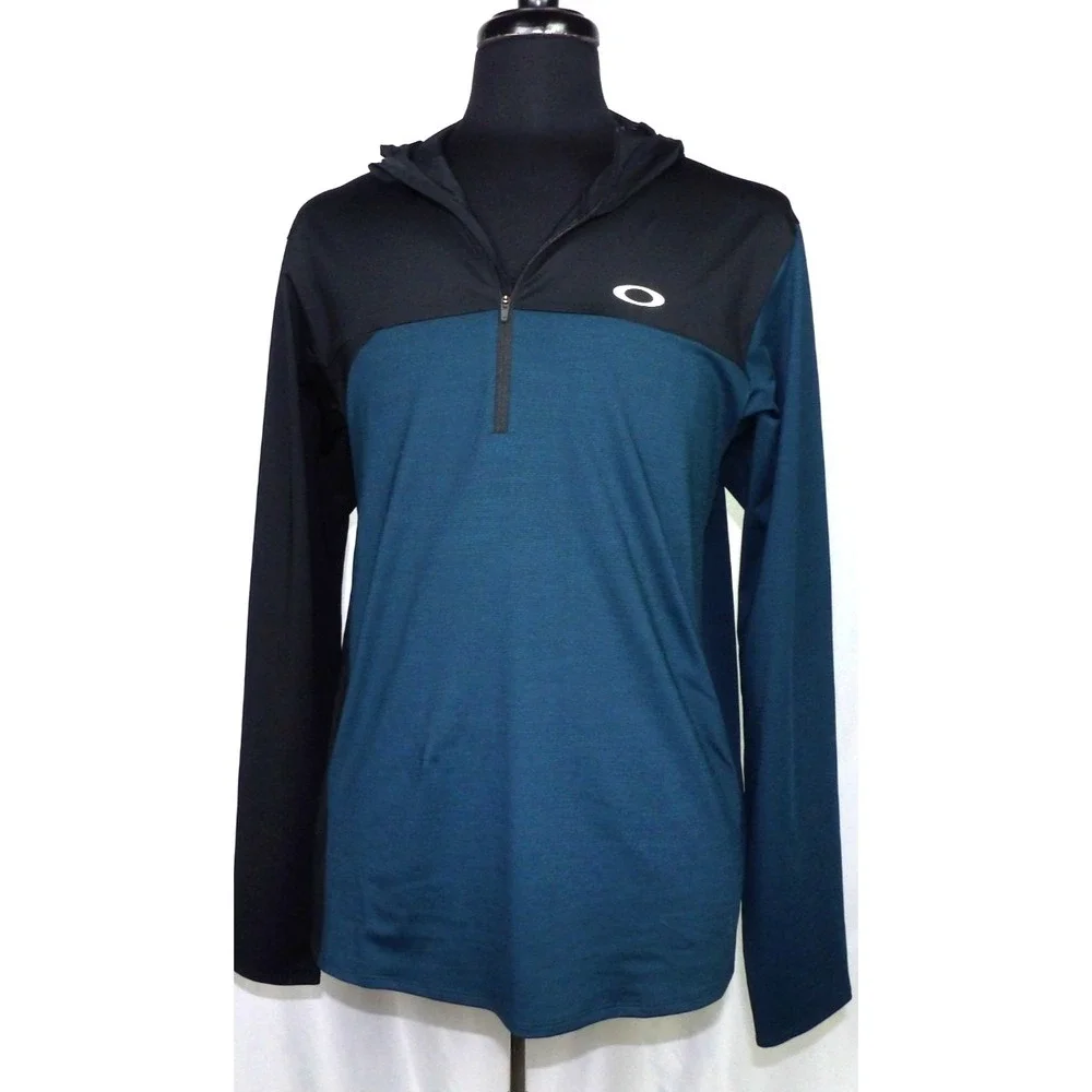 OAKLEY Light Weight Stretch Pull Over 1/4 Zip Athletic Hoodie Running Men's XL